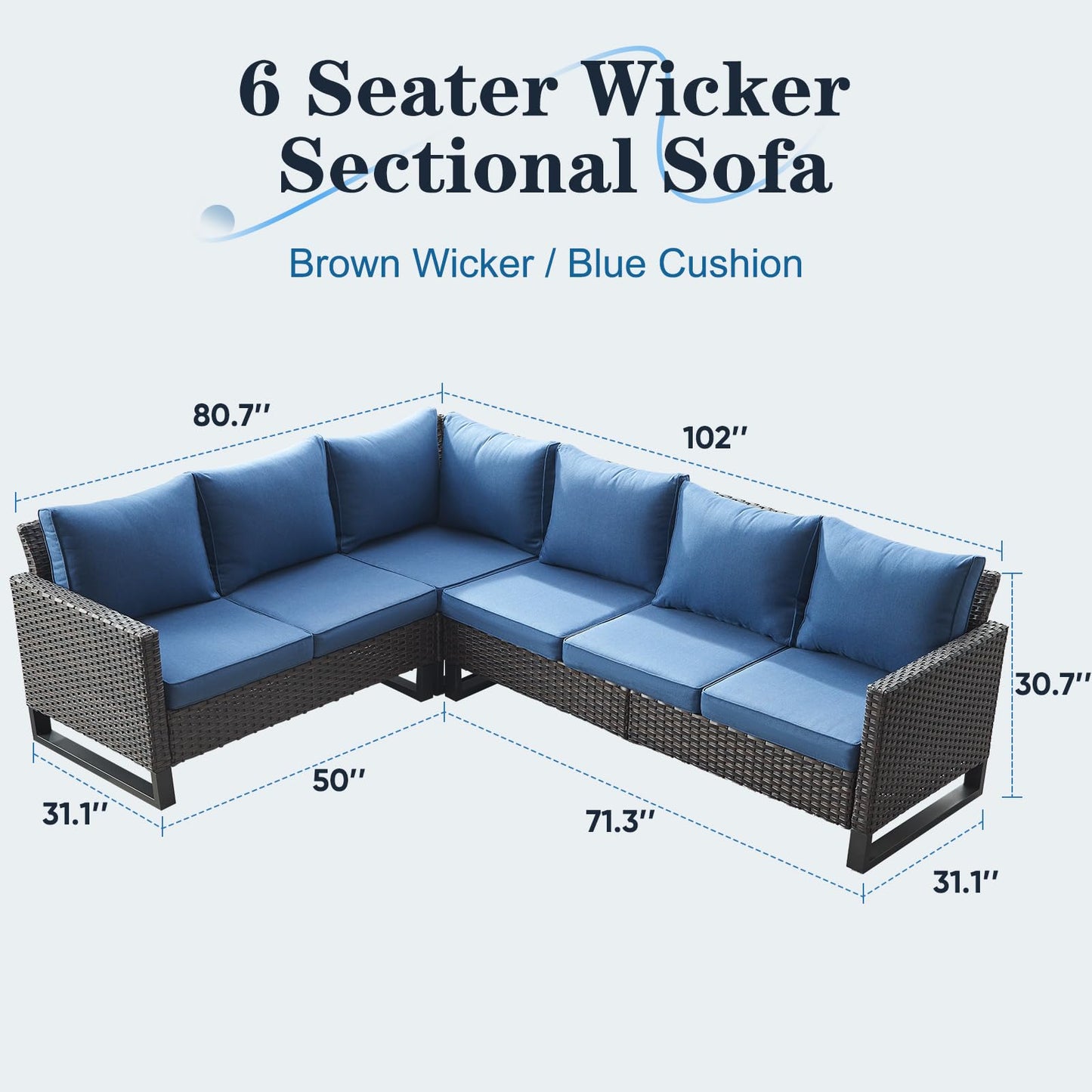 Save 40% - 6-Piece Large Sectional, GRS Series