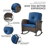 Rocking Chairs Set with Side Table and Ottoman, NDS Series - Belord