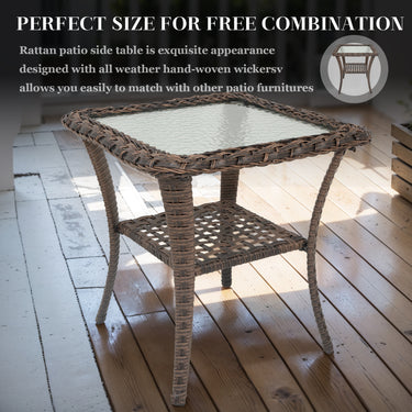 Patio Conversation Set 7-Piece with Loveseat, Rocking Chairs, Patio Chairs, Coffee Table, and Side Table, NDS Series - Belord