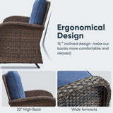 Outdoor Wicker Glider Loveseat, NDS Series - Belord
