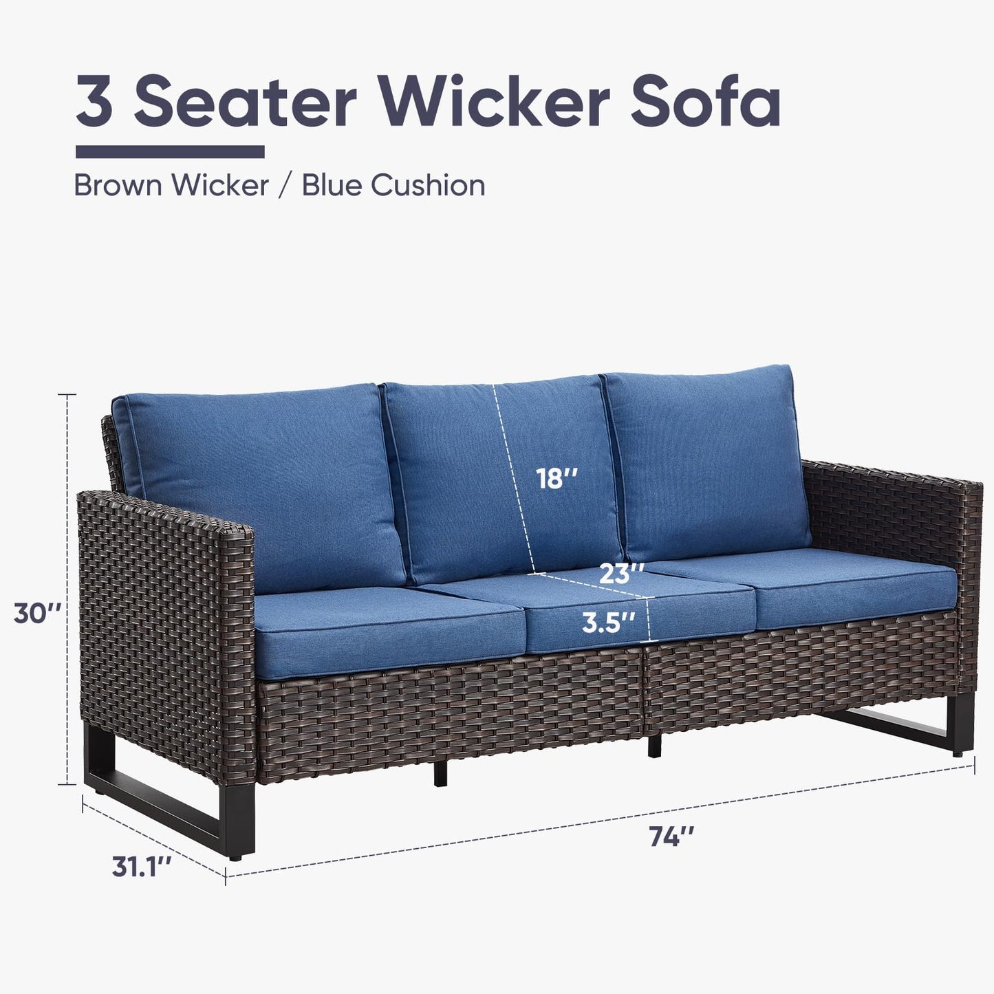Save 60% - Outdoor Wicker Sofa, GRS Series