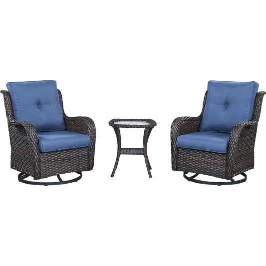 Swivel Glider Chairs Set with Side Table, NTC Series