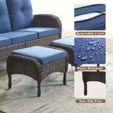 Outdoor Wicker Ottoman, NDS Series - Belord
