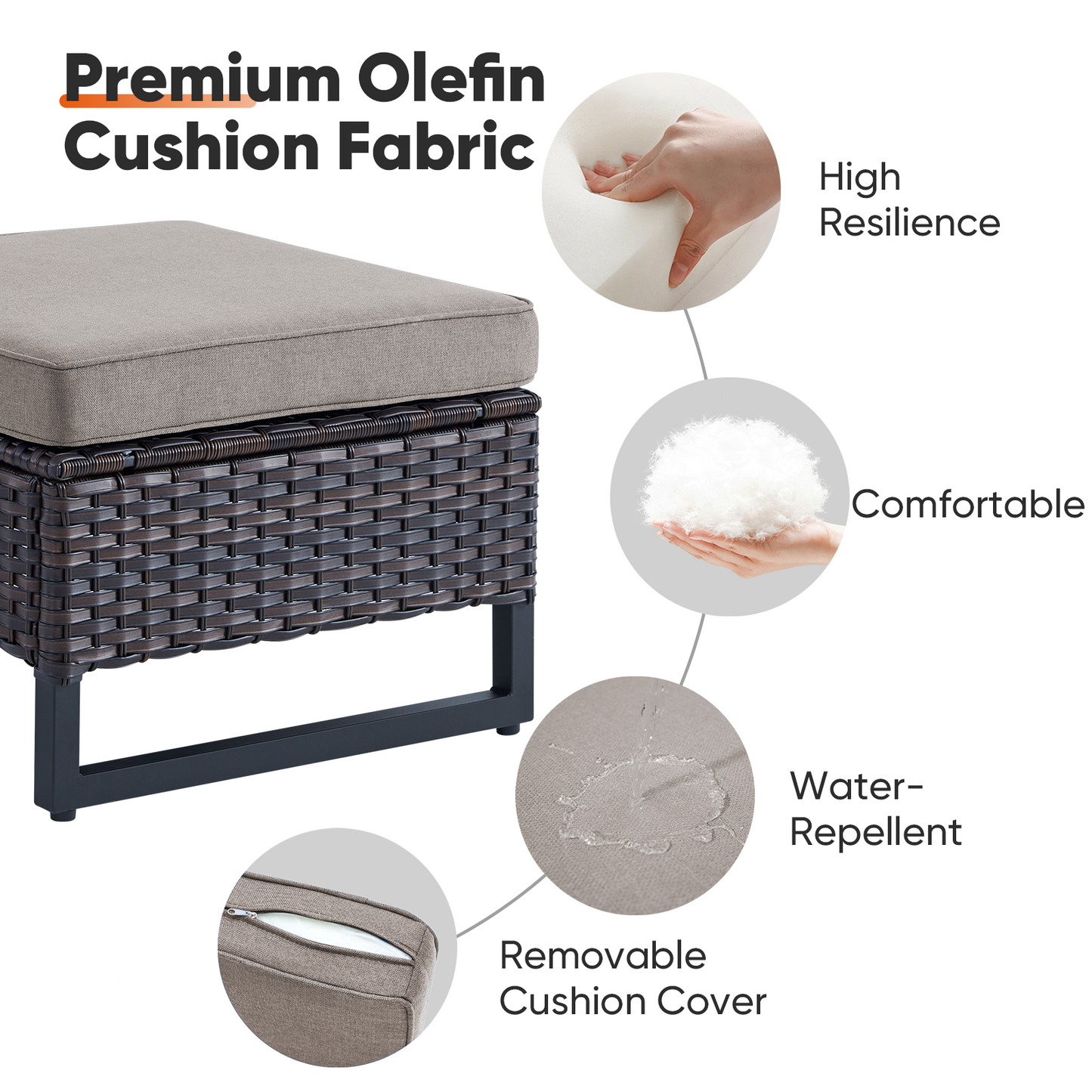 Save 40% - Outdoor 2-PC Ottoman, GRS Series