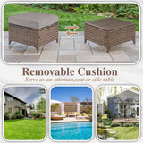 Outdoor Ottoman, DAR Series - Belord