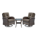 Save 50% - Swivel Glider Chairs Set with Side Table, NDS Series - Belord