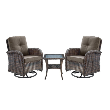 Save 50% - Swivel Glider Chairs Set with Side Table, NDS Series - Belord
