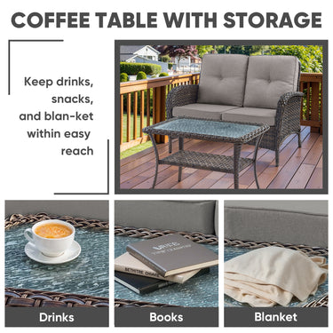 Loveseat Set with Coffee Table, NDS Series - Belord