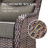 3-Piece All-Weather Wicker Sectional Sofa – 6" Ultra-Thick Cushions & Ottomans, NT Series - Belord