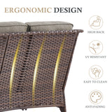 3-Piece All-Weather Wicker Sectional Sofa – 6" Ultra-Thick Cushions & Ottomans, NT Series - Belord