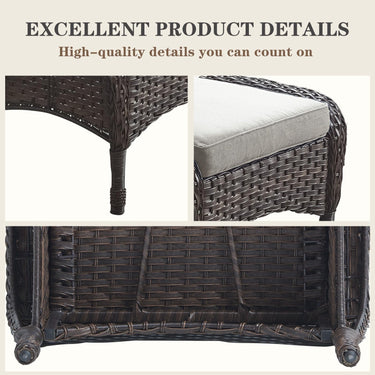 Outdoor Wicker Ottoman, NDS Series - Belord