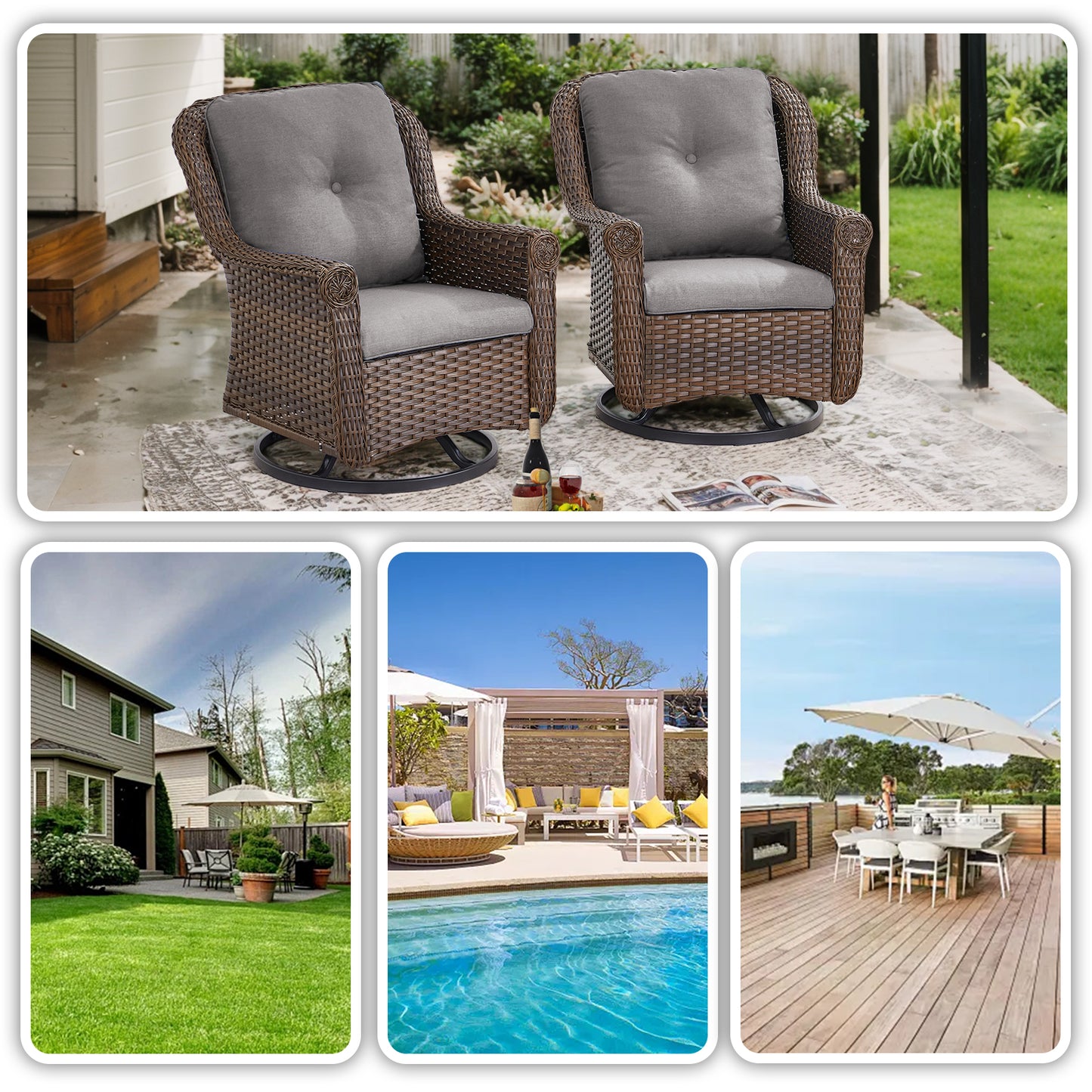 Outdoor Swivel Glider Chairs, FL Series
