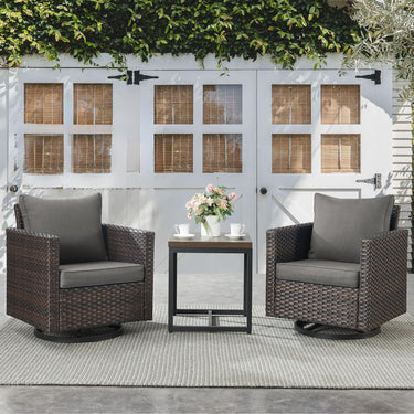 Swivel Glider Chairs Set with Side Table, GRS Series - Belord