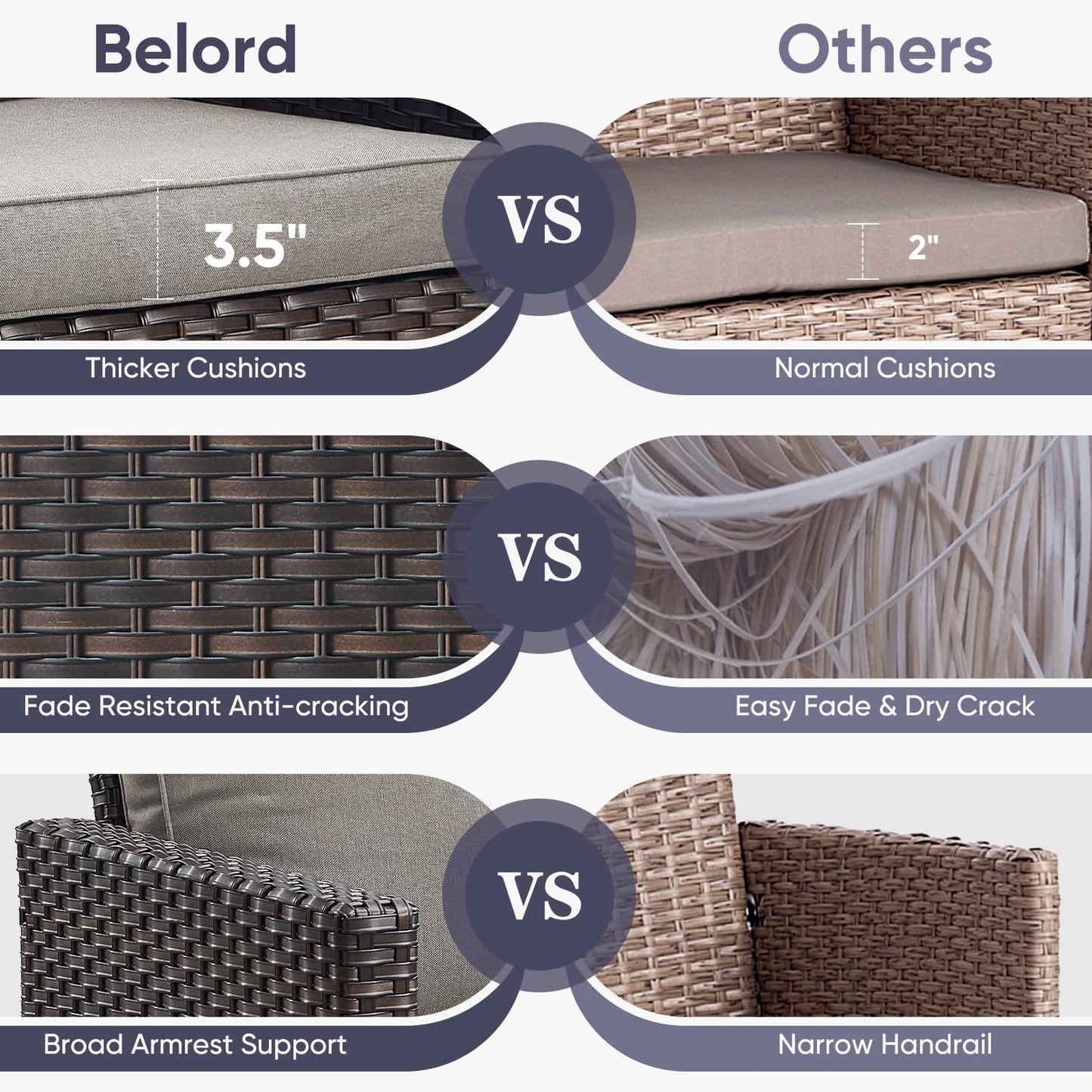 Outdoor Wicker Sofa, GRS Series - B2B Wholesale