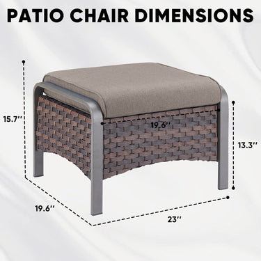 Save 50% - Outdoor Ottoman, HW Series - Belord