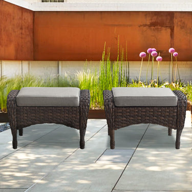 Outdoor Wicker Ottoman, NDS Series - Belord