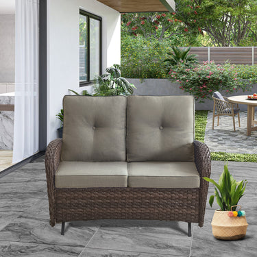 Outdoor Wicker Glider Loveseat, NDS Series - Belord