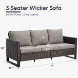 Outdoor Wicker Sofa, GRS Series - Belord