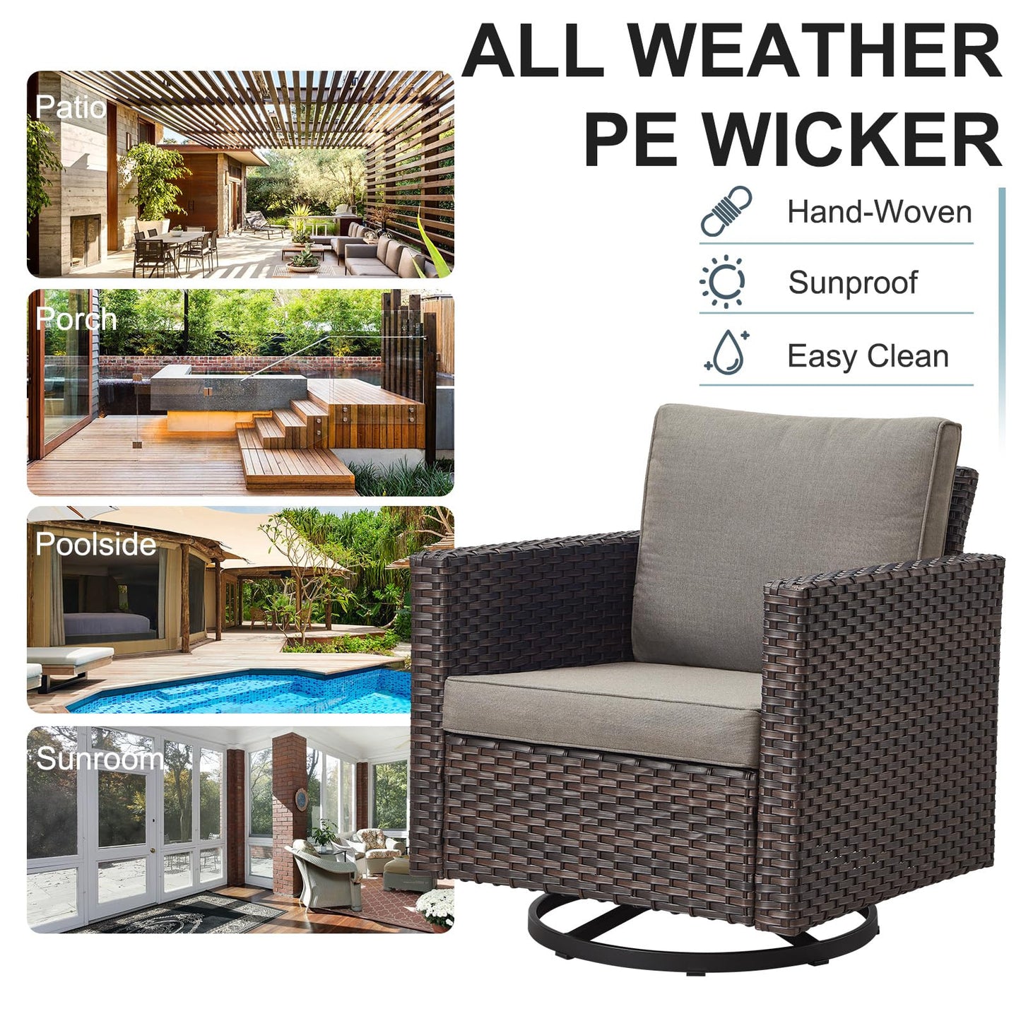 Save 30% - Outdoor Swivel Glider Chairs, GRS Series