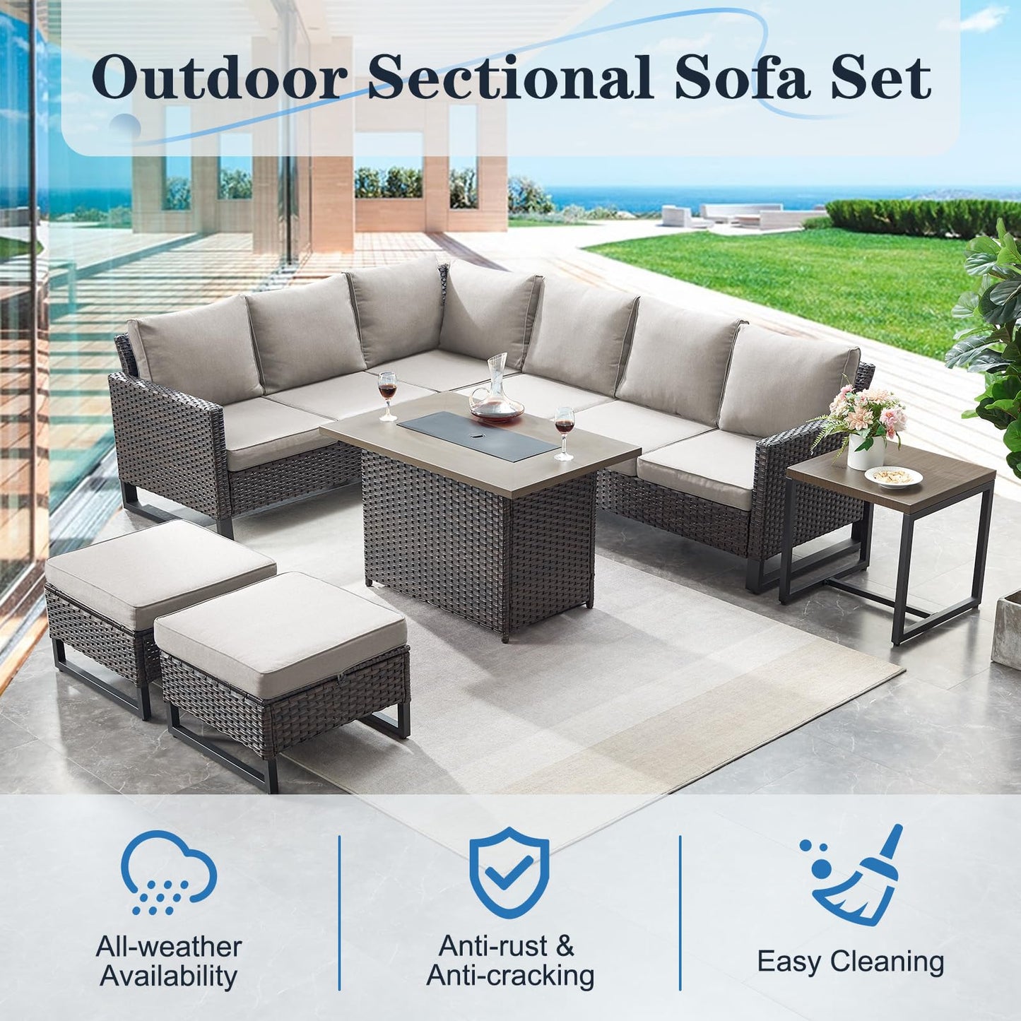 Save 40% - 6-Piece Large Sectional, GRS Series