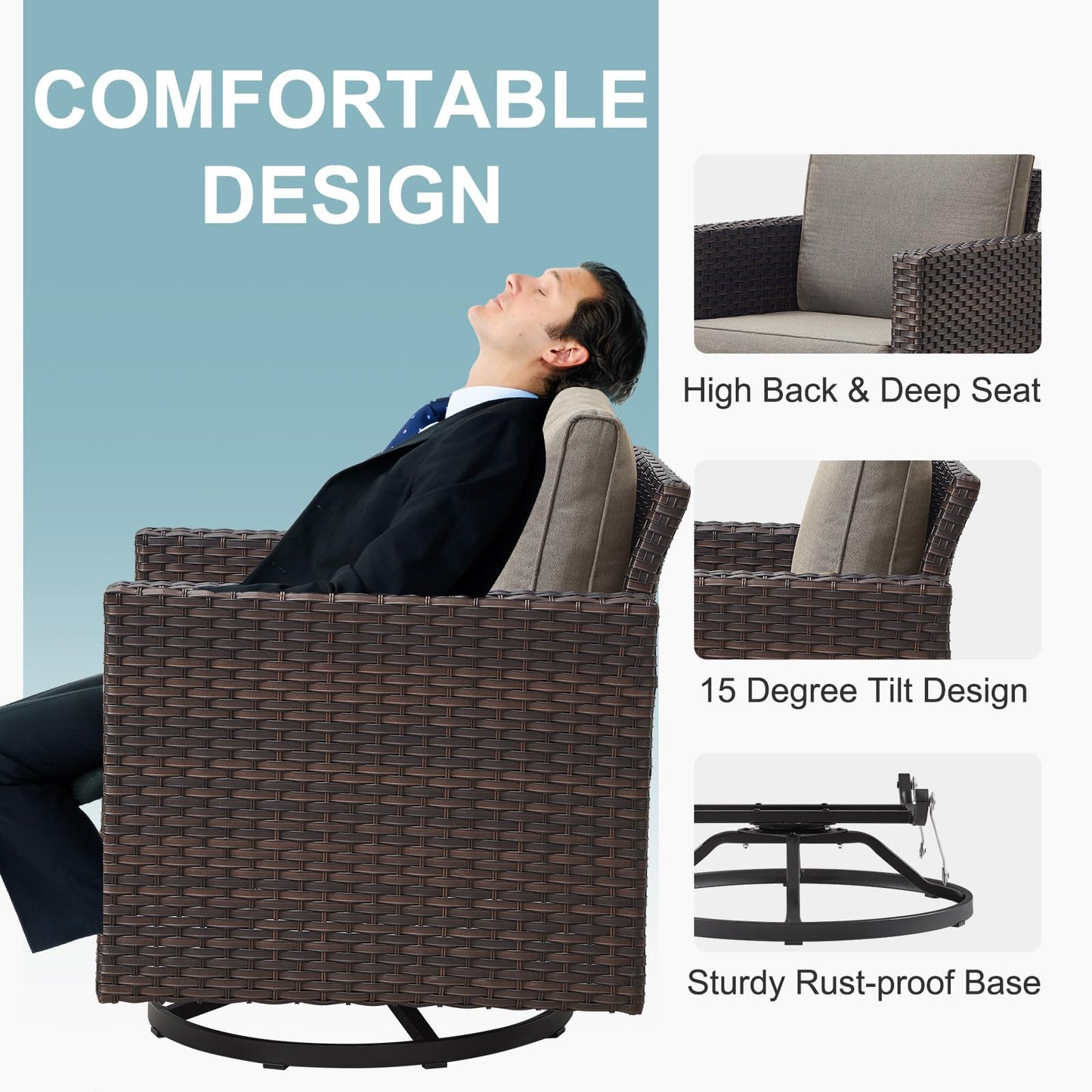 Save 30% - Outdoor Swivel Glider Chairs, GRS Series