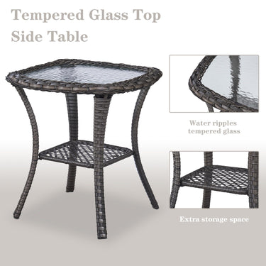 Save 60% - Swivel Glider Chairs Set with Side Table, NTC Series - Belord