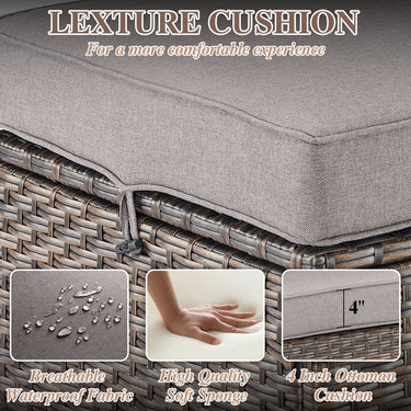 Outdoor Ottoman, DAR Series - Belord