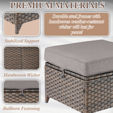 Outdoor Ottoman, DAR Series - Belord