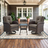 Save 50% - Swivel Glider Chairs Set with Side Table, NDS Series - Belord