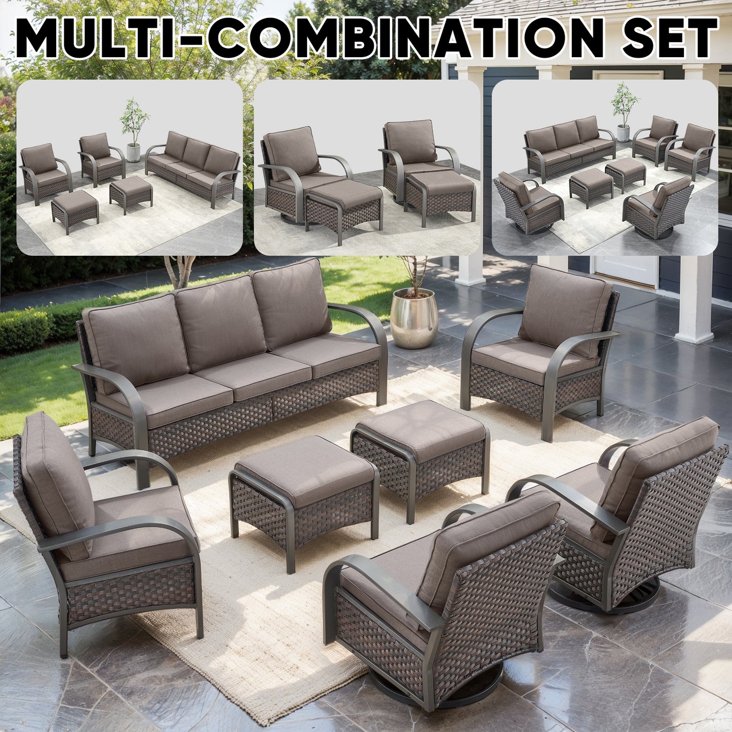 Outdoor Swivel Glider Chairs, HW Series