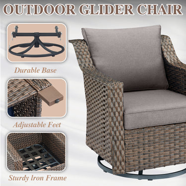 Outdoor Swivel Glider Chairs, DAR Series - Belord