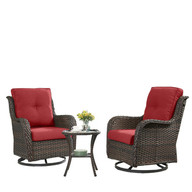 Save 60% - Swivel Glider Chairs Set with Side Table, NTC Series - Belord