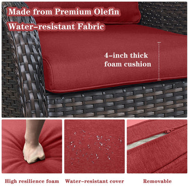 Save 60% - Swivel Glider Chairs Set with Side Table, NTC Series - Belord