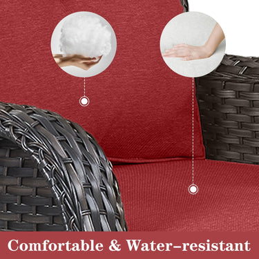 Save 60% - Swivel Glider Chairs Set with Side Table, NTC Series - Belord