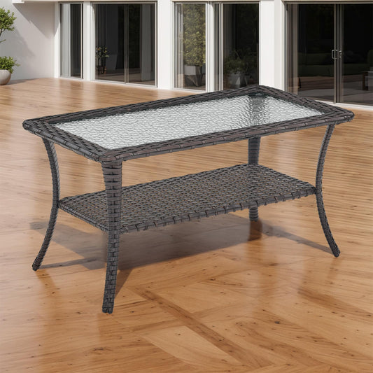 Outdoor 40" PE Rattan Coffee Table, NTC Series - B2B Wholesale