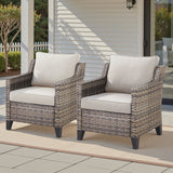 Belord 2-piece patio chairs set with all-weather wicker and thick cushions, ideal for outdoor seating and relaxation.