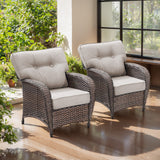 Premium Outdoor Patio Chairs (Set of 2) – Wide T-Back Design & 5" Thick Cushions, T Series - Belord