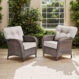 Premium Outdoor Patio Chairs (Set of 2) – Wide T-Back Design & 5" Thick Cushions, T Series - Belord