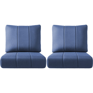 Belord luxury outdoor chair and sofa cushions set of 2, 24x24x6-inch water-resistant patio cushions on rattan and sectional seating