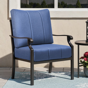 Set of six Belord outdoor seat cushions, 24x24x6 inches, water-resistant patio cushions for rattan chairs and outdoor seating.