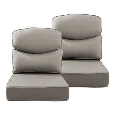 Belord patio deep seat cushion, 6-inch thick, 24x24 inches, olefin fabric with removable cover in multiple colors.