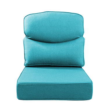 Belord patio deep seat cushion with 6-inch thickness, 24x24 inches, Olefin fabric, removable cover in multiple colors.