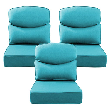 Belord patio deep seat cushion with 6-inch thickness, 24x24 inches, Olefin fabric and removable cover in various colors