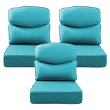 Belord patio deep seat cushion with 6-inch thickness, 24x24 inches, Olefin fabric and removable cover in various colors