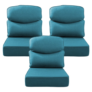 Belord patio deep seat cushion with 6-inch thickness, 24x24 inches, olefin fabric, removable cover, available in multiple colors