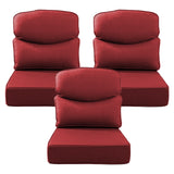 Belord patio deep seat cushion with 6-inch thickness, 24x24 inches, olefin fabric, removable cover in various colors.