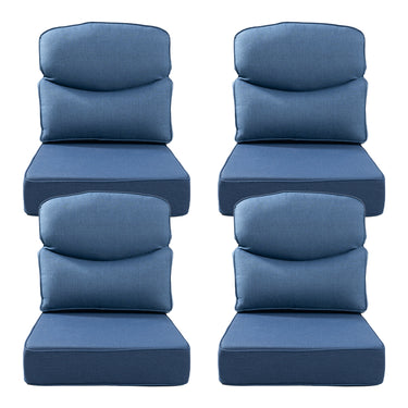 Belord patio deep seat cushion with 6-inch thickness, 24x24 inches, olefin fabric, removable cover, available in multiple colors.