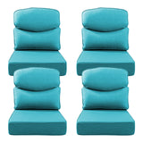 Belord patio deep seat cushions with 6-inch thickness, 24x24 inches, Olefin fabric and removable cover in various colors