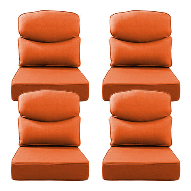 Belord patio deep seat cushion with 6-inch thickness, 24x24 inches, olefin fabric and removable cover in various colors.