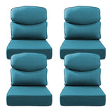 Belord patio deep seat cushion with 6-inch thickness, 24x24 inches, olefin fabric cover, available in eight colors.